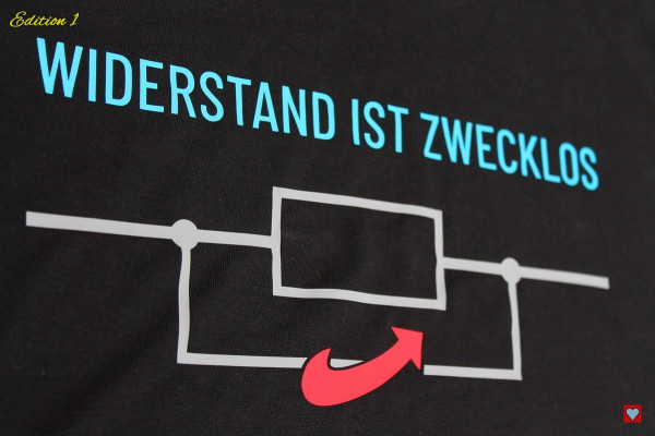 WIDERSTAND IST ZWECKLOS, T-Shirt, Herren, AfD, Alternative für Deutschland, Druck