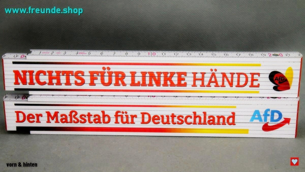 NICHTS FÜR LINKE HÄNDE, Zollstock, Der Maßstab für Deutschland AfD, Alternative für Deutschland